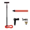 Extendable Water Fed Solar Panel Cleaner, Water Fed Telescopic Brush 5.4m | 55cm Brush, Telescopic Hydrocleaner for Cleaning Photovoltaic and Solar Panels Black view 1