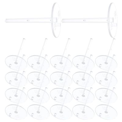 SUPVOX 100pcs Cake Decorating Base Oh Holder Toppers Nail Baking Pip Mini Tip Fondant Making Decorations Birthday Cake Decor Base Cakes Faux Cake Lifters Transparent Plastic