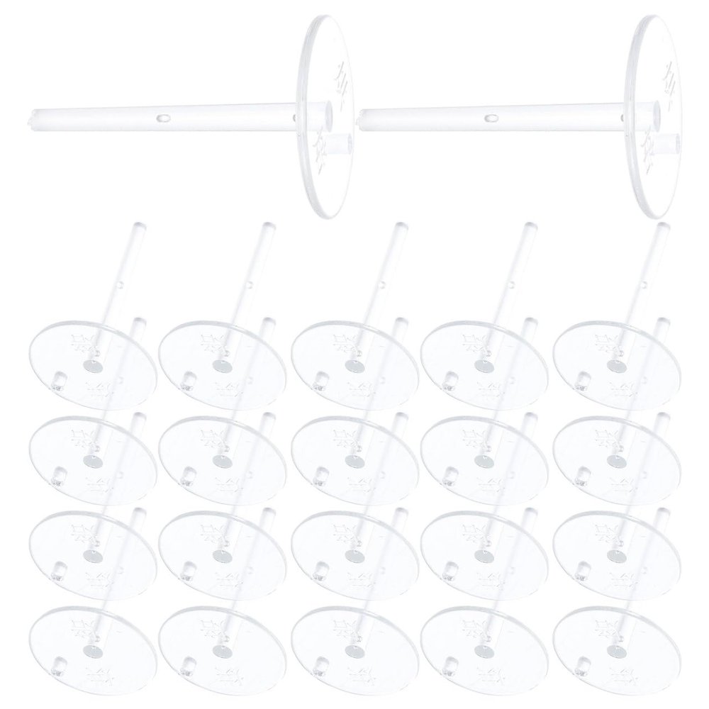 SUPVOX 100pcs Cake Decorating Base Oh Holder Toppers Nail Baking Pip Mini Tip Fondant Making Decorations Birthday Cake Decor Base Cakes Faux Cake Lifters Transparent Plastic