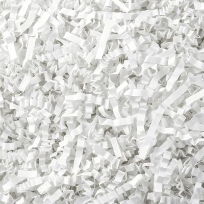 5OZ Crinkle Paper Filler - Easter Grass Basket Filler White Crinkle Cut Paper Shred Filler for Gift Baskets for Christmas Wedding Birthday Bridesmaid Gifts, Packing Cushion Stuffing for Craft