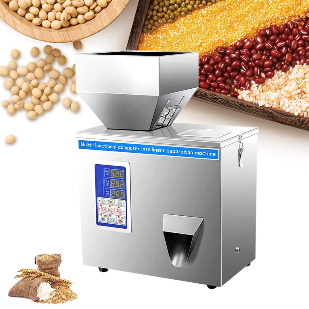 Vdniduir Seeds Grains Coarse Powder Filler,Automatic Powder Filling Machine,Multifunctional Particle Weighing Filler,for Commercial (50G)