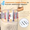 WASHINBED Caregiver Gait belt with 4 Handles - Lower Back Pain Relief Lumbar Support Belt, Breathable Elastic Compression Band, 3 Replaceable Pads for Patient Transfer & Fall Prevention (XL) view 4
