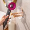 Hair Dryer Holder, Acrylic Red Oak Hairdryer Holder Station, Straightener Holder, Hair Dryer Holder Wall Mounted, Wall Mount Drill-Free Hair Dryer Rack, Hair Dryer Holder for Wall Bathroom, Washroom, view 2