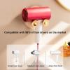 Hair Dryer Holder, Acrylic Red Oak Hairdryer Holder Station, Straightener Holder, Hair Dryer Holder Wall Mounted, Wall Mount Drill-Free Hair Dryer Rack, Hair Dryer Holder for Wall Bathroom, Washroom, view 3