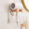 Hair Dryer Holder, Acrylic Red Oak Hairdryer Holder Station, Straightener Holder, Hair Dryer Holder Wall Mounted, Wall Mount Drill-Free Hair Dryer Rack, Hair Dryer Holder for Wall Bathroom, Washroom, view 4