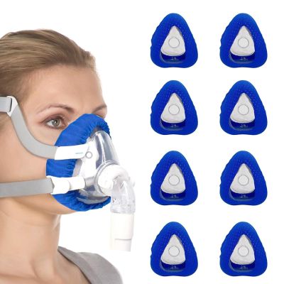 8 Pack CPAP Mask Liners for Full Face CPAP Masks, Ultra-Soft, Silky CPAP Mask Cover Reusable Cushion Mask Cover, One Size Fits Most, Improve Comfort and Reduce Red Marks, Blue