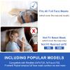 8 Pack CPAP Mask Liners for Full Face CPAP Masks, Ultra-Soft, Silky CPAP Mask Cover Reusable Cushion Mask Cover, One Size Fits Most, Improve Comfort and Reduce Red Marks, Blue view 2