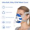 8 Pack CPAP Mask Liners for Full Face CPAP Masks, Ultra-Soft, Silky CPAP Mask Cover Reusable Cushion Mask Cover, One Size Fits Most, Improve Comfort and Reduce Red Marks, Blue view 4