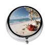 Christmas Beach Mini Portable Medicine Box 3 Packing Travel Portable Medicine Box view 2