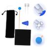 Toddmomy 1set Aluminum Alloy Chakra Tuning Fork Meditation Healing Resonance Tuning Forks Therapy Drumstick Cloth Bag Wrench Cloth Block Random Color view 4