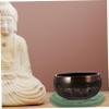 Kisangel Embroidered Buddha Sound Bowl Mat Medium Round Buddhist Cushion for Singing Bowls Lightweight Design for Meditation view 3