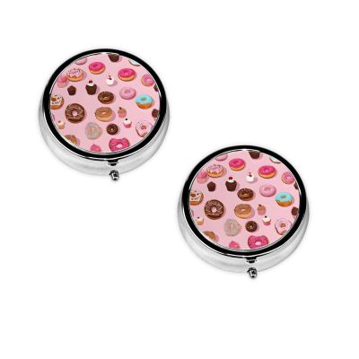 Cupcakes Donuts Muffins Sugar Mini Portable Medicine Box 3 Packing Travel Portable Medicine Box