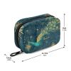 ElliTarr Weekly Pill Organizer Travel Pill Case for Purse Small Pill Box 7 Day Portable Vitamin Holder Cute Pill Bottle Organizer Green Peacock view 2