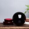 NIBHZ Obsidian Crystal Ball Ornaments Black Obsidian Ball Black Stone Office Living Room Gift Ornaments,Black,130mm view 1