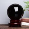 NIBHZ Obsidian Crystal Ball Ornaments Black Obsidian Ball Black Stone Office Living Room Gift Ornaments,Black,130mm view 4