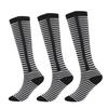 Aofur Zipper Compression Socks for Women & Men Circulation Calf Knee High 15-20mmHg Open Toe Compression Stocking suit for Circulation Support (Full Stripe(3 Pairs), L/XL) view 1