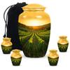 KARYLIZ Natures Golden Embrace Urns for Human Ashes - Urn for Ashes Adult Male Female - Large Cremation Urn for Men & Women - Small Urns for Human Ash Keepsake (1 Large, 4 Keepsake) view 1