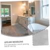 OKUMEYR 2pcs Anti-Slip Bath Mat Interlocking Splicing Floor Tiles for Bathroom Shower and Kitchen Deep Gray Design with Drain for Safety view 4