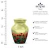 Yatskia Red Rose Small Cremation Urns for Human Ashes Adult Mom and Dad, Mini Memorial Urn for Adult Ashes, (Classic 3 Inch, Pack of 2) view 2