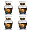 JAGSHASHI Golden Butterfly in Water Mini Funeral Urns for Human Ashes Adult Female Mom - Small Burial Urn for Women & Men - Keepsake Cremation Urn for Ashes Adult Male Dad - 3 Inch Set of 4 view 1
