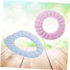 PRETYZOOM 2pcs Warm Thick O-Shaped Toilet Seat Cover Pads Stretchable Washable Soft view 2