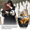 JAGSHASHI Golden Butterfly Bloom Mini Funeral Urn for Ashes Adult Women - Little Cremation Urns for Men - Decorative Keepsake Burial Urns for Human Ashes Adult Male - Combo of 10 Inch & 3 Inch view 3