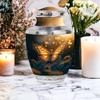 JAGSHASHI Golden Butterfly Bloom Mini Funeral Urn for Ashes Adult Women - Little Cremation Urns for Men - Decorative Keepsake Burial Urns for Human Ashes Adult Male - Combo of 10 Inch & 3 Inch view 4