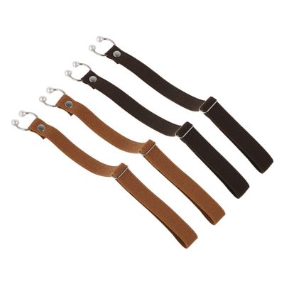 NOLITOY 2pairs Detachable Anti-slip Shoe Straps for Heels Stretchy Bands Deep Brown Light Brown Easy to Clean Comfortable Fit for Loose Shoes