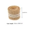 OSALADI 5rolls Jute Lace Ribbon for Crafts Wrapping and Party Decorations for Christmas Weddings and Seasonal Celebrations view 2