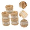 OSALADI 5rolls Jute Lace Ribbon for Crafts Wrapping and Party Decorations for Christmas Weddings and Seasonal Celebrations view 3