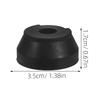 FOYTOKI 3pcs Rubber Cane Tips for Stability Heavy Duty Walking Stick Protectors Non-Slip Cane Bottom Caps Black for Indoor Outdoor Use view 2