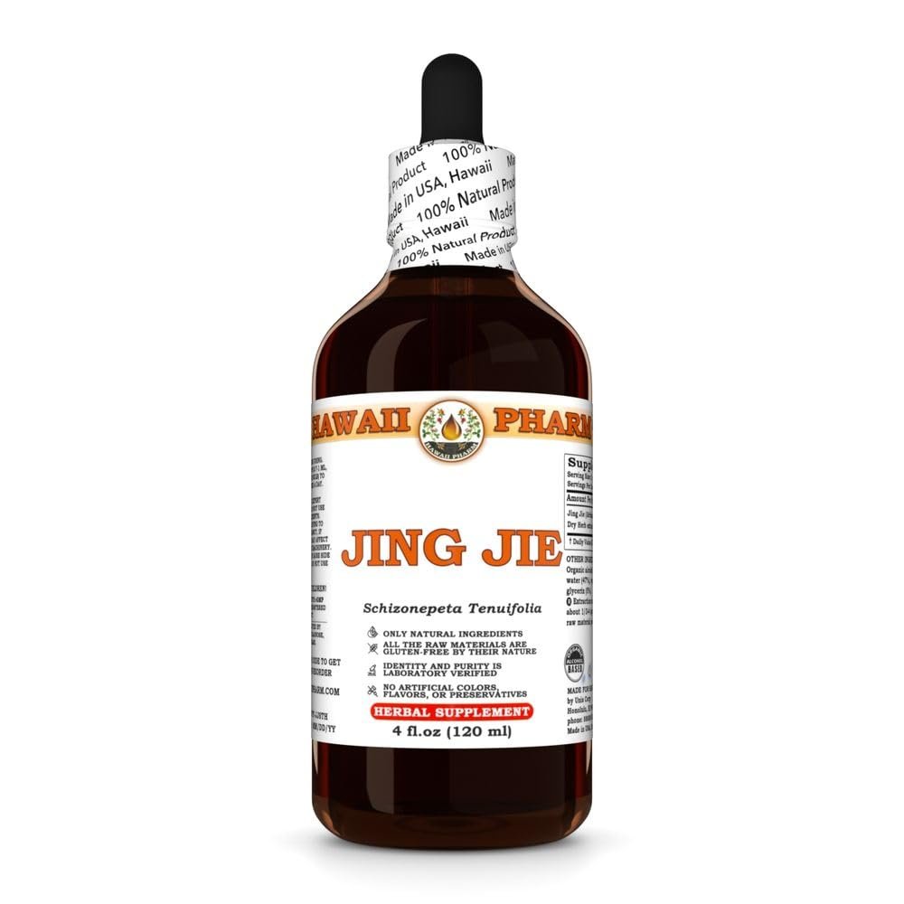 Jing Jie (Schizonepeta Tenuifolia) Dry Herb Tincture, Made in Hawaii, All Natural, Vegan, Pure Liquid Extract - 4 fl.oz