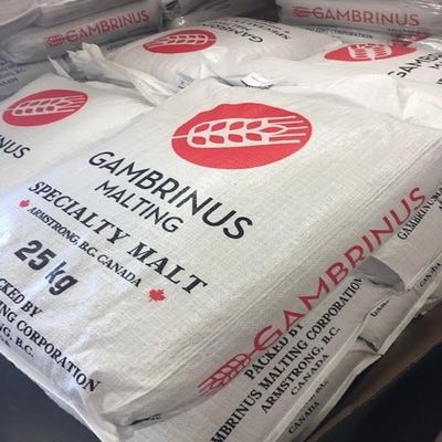 55LB Gambrinus Canadian RYE MALT Whole Grain Uncrushed Malt Full Sack 55 Pounds Unmilled MGAM1006