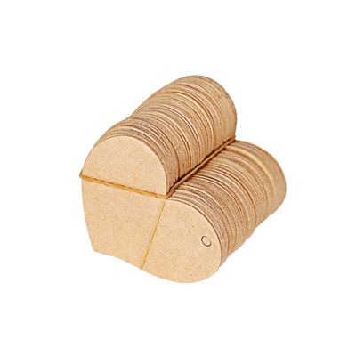 DOITOOL Elegant 50pcs Heart Shaped Tags Kraft Paper Wedding Decor Craft Tags for Box Bag 1.8x1.6in