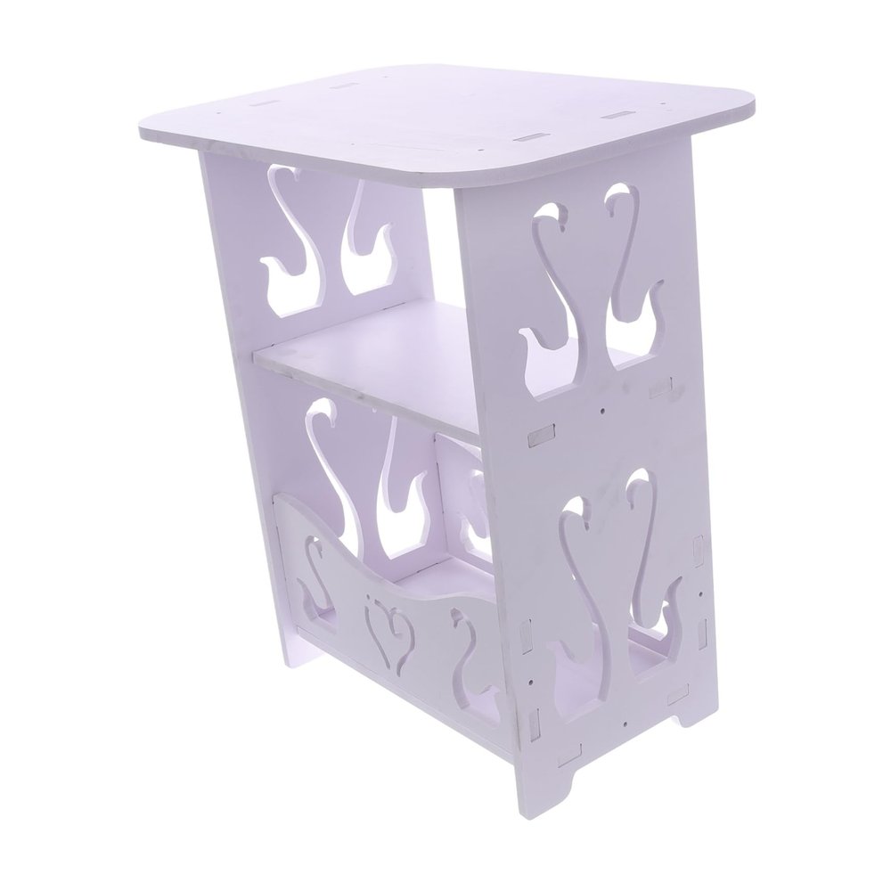 Mikinona Small End Table for Bedroom Stylish Side Table for Books Drinks Nightstand Living Room Modern Space-Saving