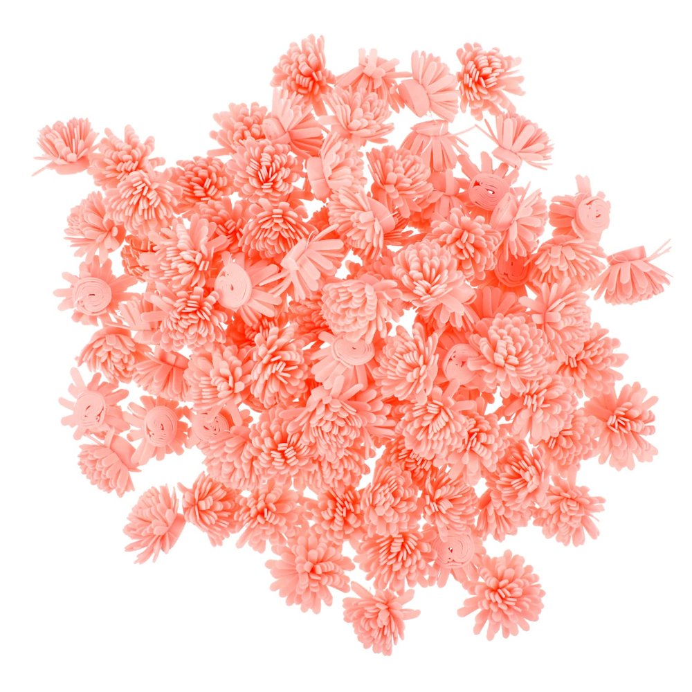 100pcs Mini Flower Diffuser Set 5cm Aromatherapy Diffuser PE Foam Flowers for Home Office and Bathroom Decor