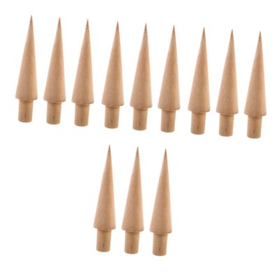 Cabilock 12pcs Shaved Ice Molds Ice Cream Crumbs Cone-shaped Cone Molds for Baking Wood Material