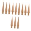 Cabilock 12pcs Shaved Ice Molds Ice Cream Crumbs Cone-shaped Cone Molds for Baking Wood Material view 1