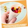 STOBAZA 50pcs Disposable Wood Cones for Sushi Rolls Mini Ice Cream Cones Charcuterie Waffle Party Supplies view 3