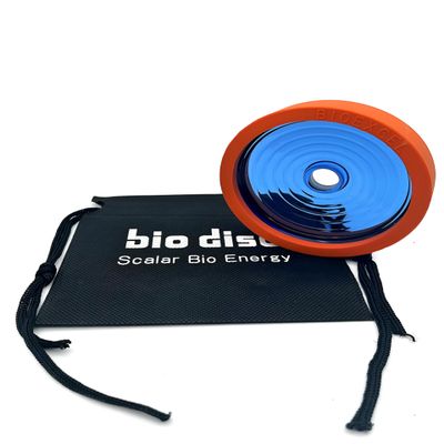 Bio Disc Disk 4 The Next Level in Wellness, with Silicone Rubber Shield) e-smog Protection and bio Photon Energy Generation Blue bio disc