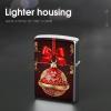 Christmas Ball Golden Bell Lighter Case, Personalized Metal Lighter Sleeve, Double-Sided Lighters Cover for Standard Lighters, Stylish & Unique Idea view 4