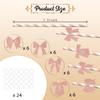 24Pcs Bow Bridal Shower Disposable Straw - Bow Birthday Paper Straws - Bowknot Party Decoration Rose Gold Glitter view 3