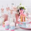 24Pcs Bow Bridal Shower Disposable Straw - Bow Birthday Paper Straws - Bowknot Party Decoration Rose Gold Glitter view 4