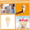 Alipis Elegant Disposable Wood Cones 50 Pack for Mini Ice Cream Sushi Rolls Appetizers Catering Family Gatherings view 3
