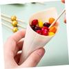 Alipis Elegant Disposable Wood Cones 50 Pack for Mini Ice Cream Sushi Rolls Appetizers Catering Family Gatherings view 4