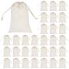 100 Pieces Reusable Muslin Drawstring Bags, 4 X 6 in Cotton Pouches for Storage, Gift Wrapping, and Crafts view 2