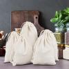 100 Pieces Reusable Muslin Drawstring Bags, 4 X 6 in Cotton Pouches for Storage, Gift Wrapping, and Crafts view 4