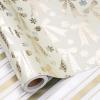 RUSPEPA Christmas Reversible Wrapping Paper Roll for Girls, Mini Roll, Gold Foil Bow and Snowflake Design, Gold and White Stripes Gift Wrap Paper Ideal for Holiday Gifts, 17 Inches x 32.8 Feet view 2