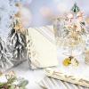 RUSPEPA Christmas Reversible Wrapping Paper Roll for Girls, Mini Roll, Gold Foil Bow and Snowflake Design, Gold and White Stripes Gift Wrap Paper Ideal for Holiday Gifts, 17 Inches x 32.8 Feet view 4