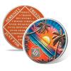 Vitalway Beach Sunset 14 Year Sobriety Coin, NA Recovery Medallion view 1